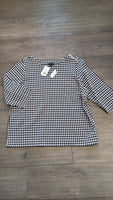 New Talbots Houndstooth Top, 2X Petite