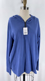 Belle Kim Gravel Blue Hooded Pullover, XL