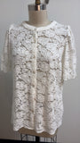 New Pretty Garden White Lace Top, L