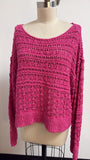 Pilcro Pink Open Stitch Anthropologie Sweatshirt, XL