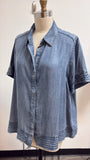 Jane + Delancey Blue Top, 1X