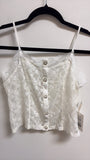 New Lyre Bird White Lace Anthropologie Top, XS