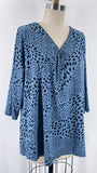 Belle Kim Gravel Blue Top, XL