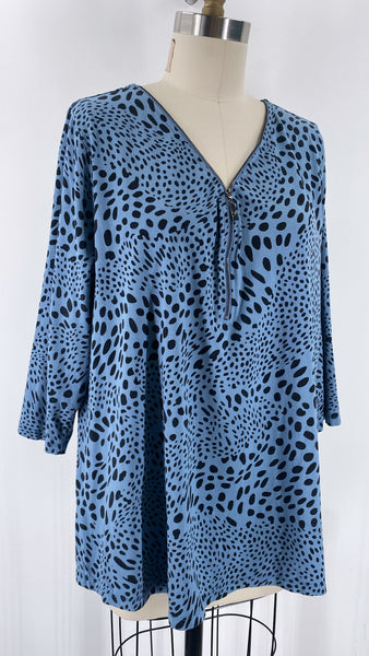 Belle Kim Gravel Blue Top, XL
