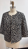 New Chico's Animal Print Open Front Jacket, S