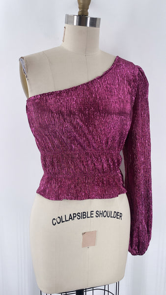 New Blue B. Magenta Haze One Shoulder Top, S (retail $52)