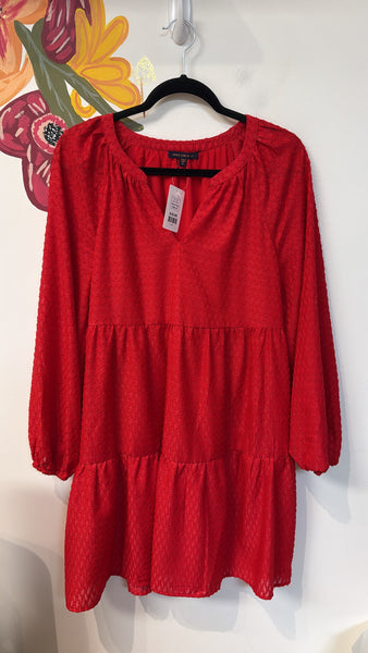 Skies Are Blue Red Dress, M