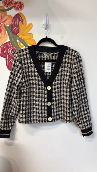 Dex Black Snap Front Jacket, XL
