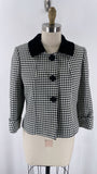 Tahari Black Houndstooth Jacket, 6 Petite