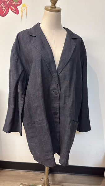 Eileen Fisher 100% Organic Linen Jacket, XL