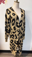 Animal Print Cardigan, XL