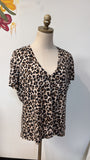 Veronica Beard Animal Print Tee, XL
