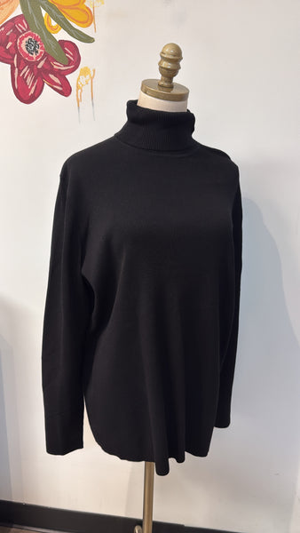 Anne Klein Black Turtleneck Sweater, 1X