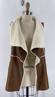 3 Sisters Brown Pocket Vest, S