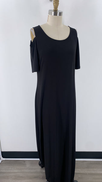 Chico's Black Open Shoulder Dress, M