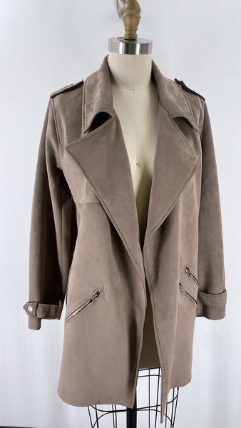 Hyfve Brown Open Front Jacket, M