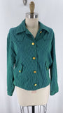 Isaac Mizrahi Gray/Navy Stripe Jacket, M