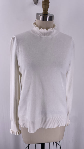 CeCe White Sweater, L