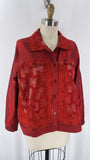 Coldwater Creek Red Silk Blend Jacket, XL