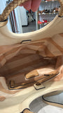 Kate Landry Tan/Gold Crossbody Bag, 15"x12"