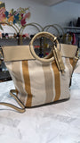 Kate Landry Tan/Gold Crossbody Bag, 15"x12"
