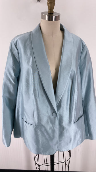 Talbots Blue Silk Blend Jacket, 20W