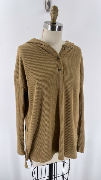 Old Navy Rib Knit Hooded Top, M Tall