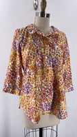 New Chico's Button Back Tunic Cactus Blossom Top, M (retail $99)