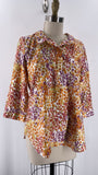 New Chico's Button Back Tunic Cactus Blossom Top, M (retail $99)