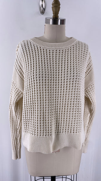 Old Navy Tan Open Stitch Sweater, L Tall
