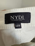 New NYDJ White Joni Capri 23" Inseam Jeans, 14W