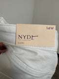 New NYDJ White Joni Capri 23" Inseam Jeans, 14W