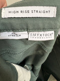 New NYDJ Green High Rise Straight 29" Inseam Jeans, 14