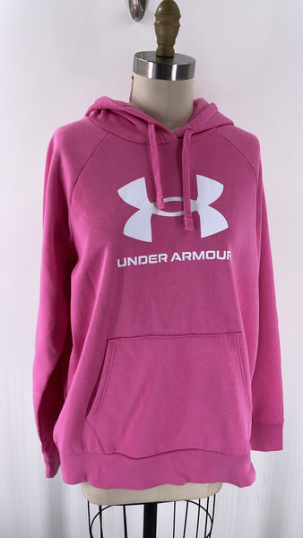 Under Armour Pink Hoodie Sweatshirt, XL