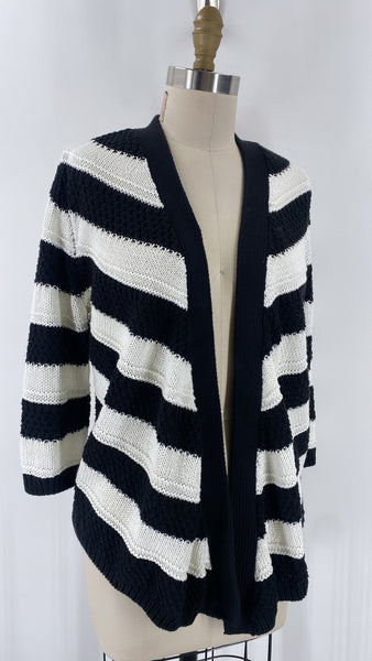 Chico's Black/White Cardigan, L