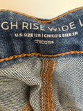 New Chico's Wide Leg 32" Inseam Jeans, 12