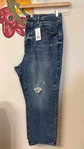 a.n.a. High Rise Straight Button Fly Jeans, 16