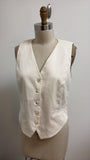 New Chico's English Cream Sateen Vest, M
