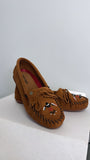 New without tags Minnetonka Brown Suede Thunderbird Animikii, 9.5