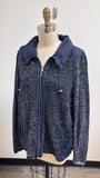 Chico's Weekends Blue Jacket, L