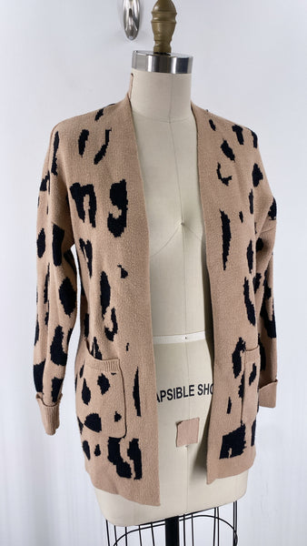 Zesica Animal Print Cardigan, S