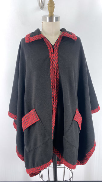 Le Moda Black Poncho Cardigan, One Size