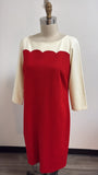New Talbots White/Red Dress, 8