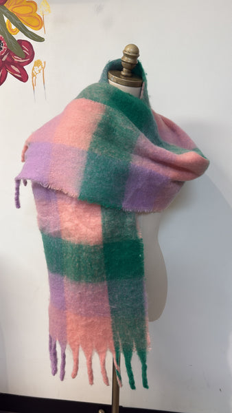 Pink/Green  Wrap Scarf