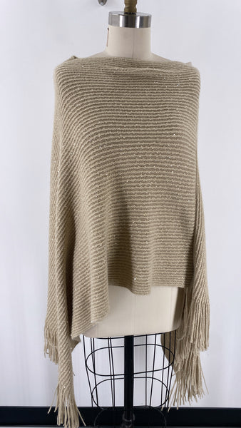 Kimberly C. Tan Poncho Sweater, One Size