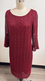 New Sharagano Burgundy Dress, 14