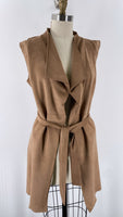 Chelsea & Theodore Brown Belted Vest, S