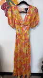New J. Crew Puff Sleeve Sunset Floral Dress, 0