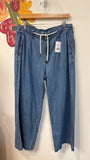 Old Navy Drapey Drawcord Wide Leg Jeans, 12