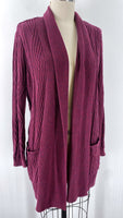 St. John's Bay Burgundy Cardigan, M Petite